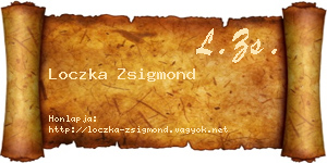 Loczka Zsigmond névjegykártya